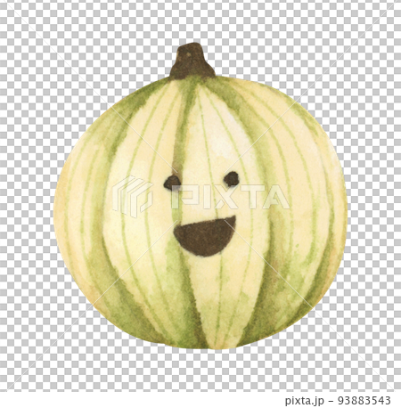 Pumpkin for Halloween. Watercolor illustration. 93883543