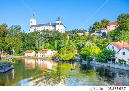 Rozmberk Castle above Vltava River Rozmberk Castle above Vltava River 93883627