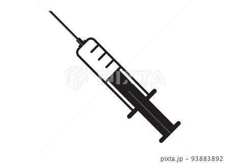Syringe icon. Medical health injection. Vaccine drug symbol. Medicine vector illustration. 93883892