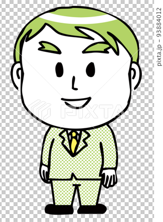 A cute male office worker smiling facing forward A cute male office worker smiling facing forward 93884012