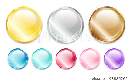 光沢メダル(金・銀・銅・青・緑・赤・ピンク・紫) 光沢メダル(金・銀・銅・青・緑・赤・ピンク・紫) 93886262