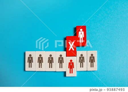 Manager fires the bad employee. Layoffs of workers. Dismissal for failure to comply. Leadership, team optimization. Personnel management skills. Psychological pressure in company. Rights protection. 93887493