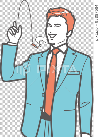 A man littering a cigarette 93887684