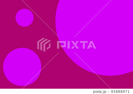 紫がかったピンクの濃淡の大小3つの円のイラスト素材 9371