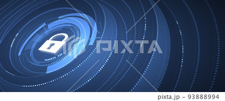 internet digital security technology concept for business background. Lock on circuit board internet digital security technology concept for business background. Lock on circuit board 93888994