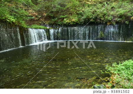 軽井沢の白糸の滝、長野県 軽井沢の白糸の滝、長野県 93891502