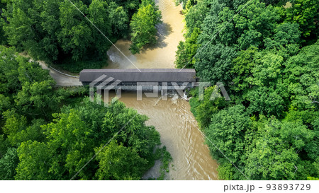 State road covered bridge in Ashtabula county Ohio 93893729