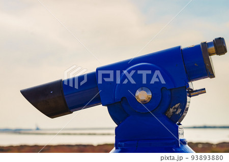 Tourist binoculars in Las Salinas, Cabo de Gata, Spain 93893880