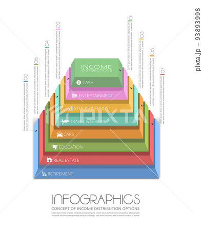 Vector illustration of Infographic showing wealth distribution concept	 93893998