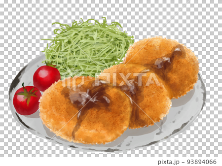 水彩油炸食品_可樂餅01_1 93894066