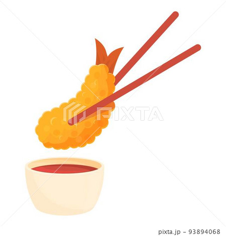 Sauce tempura icon cartoon vector. Fried japanese. Cooking cuisine Sauce tempura icon cartoon vector. Fried japanese. Cooking cuisine 93894068