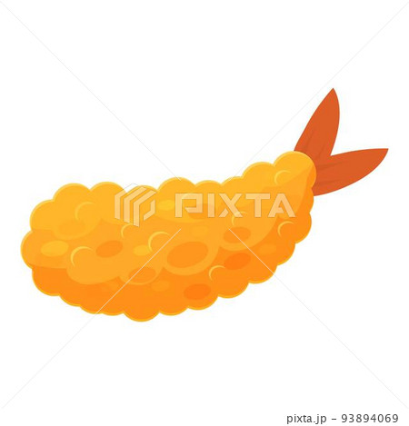Cooking tempura icon cartoon vector. Fried shrimp. Cutlet rice Cooking tempura icon cartoon vector. Fried shrimp. Cutlet rice 93894069