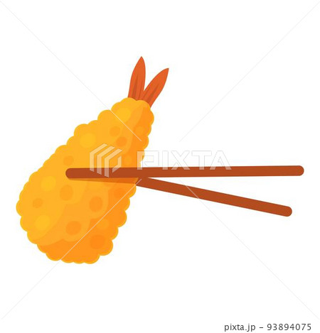 Tempura sticks icon cartoon vector. Fried shrimp. Deep dish 93894075