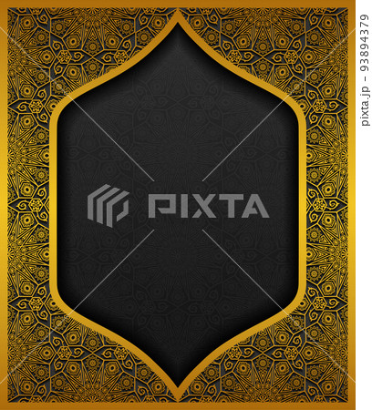 Decorative background with traditional floral ornament. Vector illustration. 93894379