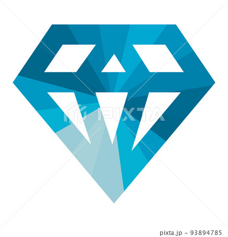 Cute blue diamond frame. Bright color border....のイラスト素材 [93894785] - PIXTA
