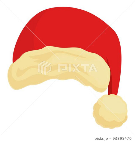 Claus hat icon cartoon vector. Santa holiday. Beard sticker Claus hat icon cartoon vector. Santa holiday. Beard sticker 93895470