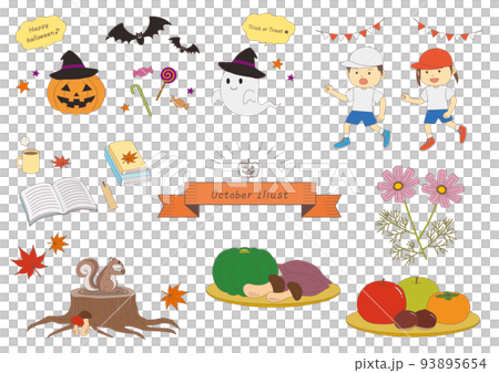 Autumn_October_illustration_set_with main line 93895654