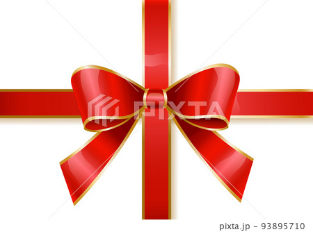Ribbon Bow Tied in Knot Used as Decor for Gifts 93895710