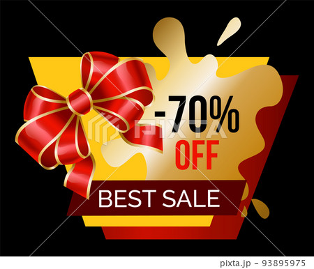 Best Sale 70 Percent Off Price Banner with Bow 93895975
