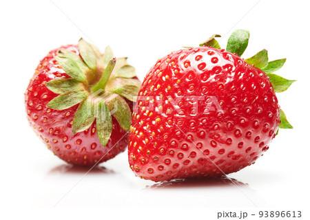 strawberries isolated on white background, red berries whole in details, concept of fresh fruits and healthy food, macro photo strawberries isolated on white background, red berries whole in details, concept of fresh fruits and healthy food, macro photo 93896613