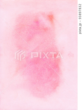 Watercolor pastel soft pink background painting. Watercolour light fuchsia liquid backdrop. Stains on paper. 93897832