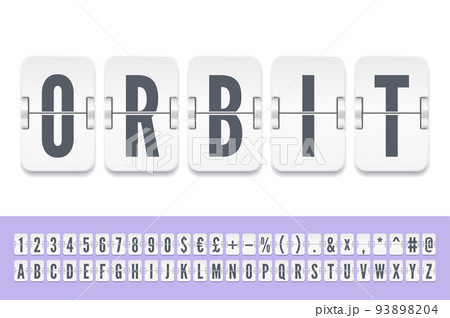 White space airport terminal mechanical flip scoreboard bold alphabet for timetable vector illustration or message on white background White space airport terminal mechanical flip scoreboard bold alphabet for timetable vector illustration or message on white background 93898204
