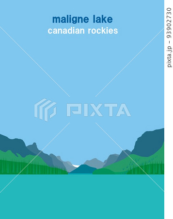 マリーン湖　maligne　lake　カナディアンロッキー　canadian　rockies　カナダ 93902730