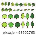 色々な形の木・葉っぱ・植物たち 93902763