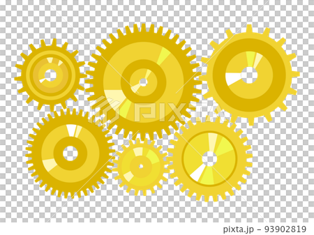 6 rotating gears gold 93902819
