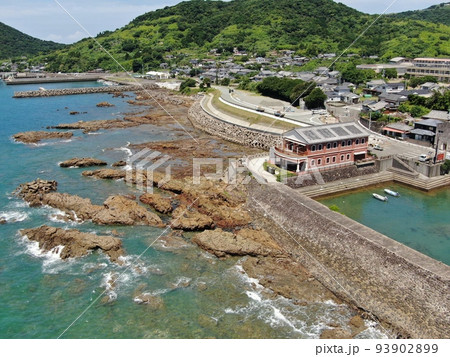 串木野市羽島の薩摩藩英国留学生記念館の空撮 93902899