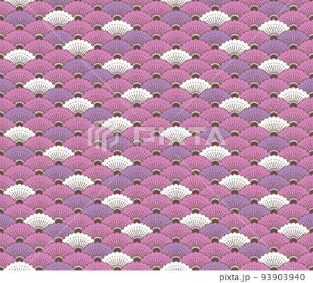 和風 花の文様/シームレスパターン/背景素材(紫系) 和風 花の文様/シームレスパターン/背景素材(紫系) 93903940