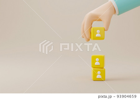 Human resources management and recruitment business build team concept 93904659