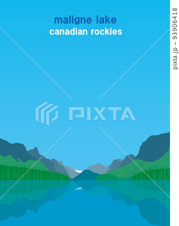 マリーン湖　maligne　lake　カナディアンロッキー　canadian　rockies　カナダ 93906418