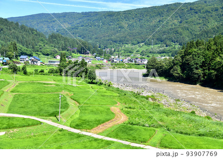 百合居橋/千曲川(水量多め)周辺の風景(長野県栄村)【2022.8】 百合居橋/千曲川(水量多め)周辺の風景(長野県栄村)【2022.8】 93907769