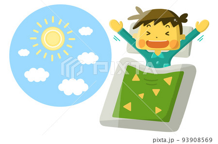 朝元気に早起きする男の子 93908569