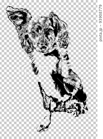 可愛的狗剪影 2 級 93908779