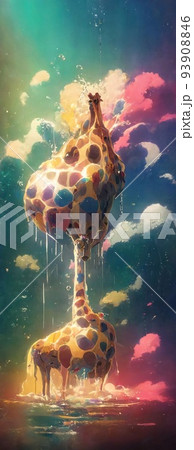 幻想的な世界観と神秘的な空間が印象的なイラストのイラスト素材 幻想的な世界観と神秘的な空間が印象的なイラストのイラスト素材