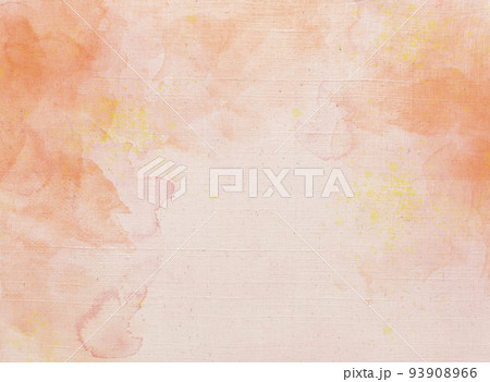 水彩絵の具　淡い色　暖色系　滲み 93908966