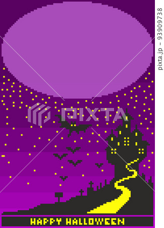 ハロウィンのピクセルアート 93909738