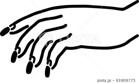 伸びかけの爪 左手 イラスト 伸びかけの爪 左手 イラスト 93909775