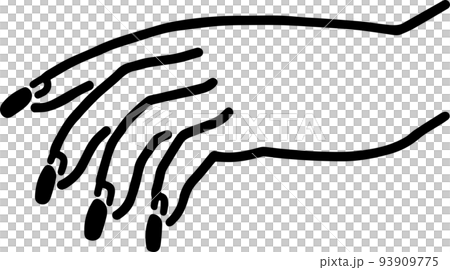 伸びかけの爪 左手 イラスト 伸びかけの爪 左手 イラスト 93909775