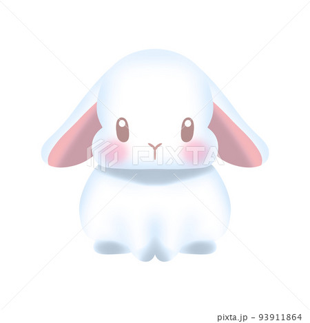 たれ耳白うさぎのイラスト素材 [93911864] - PIXTA