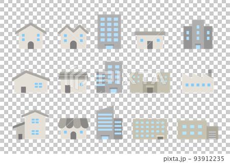 建物アイコンセット 93912235