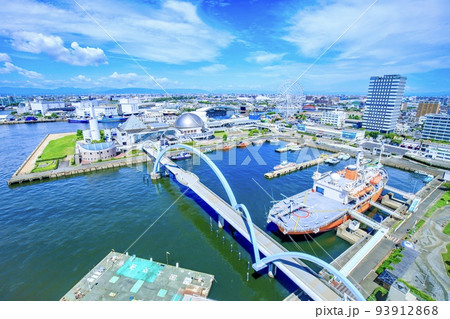 名古屋市 名古屋港ポートビルから眺めた名古屋港水族館の全景 名古屋市 名古屋港ポートビルから眺めた名古屋港水族館の全景 93912868
