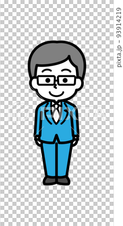 スーツを着たビジネスパーソン【メガネ立ち】 93914219