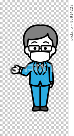 Business person in a suit [guidance with a mask] 93914228