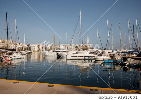 Landscape of the city and the ferry port on the Adriatic sea. Landscape of the city and the ferry port on the Adriatic sea. 93915001