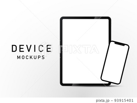 タブレットやスマートフォンなどの最新ガジェットのモックアップ 93915401