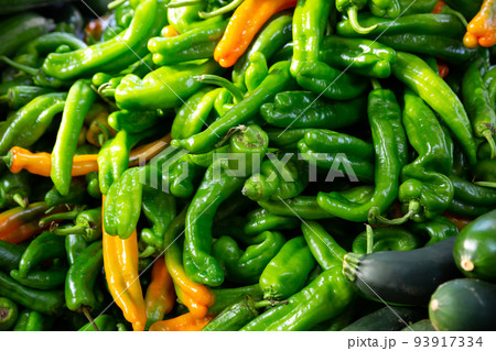 Screensaver with green chilli capsicum Screensaver with green chilli capsicum 93917334