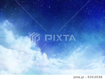 雲 星空 青 宇宙 背景イラスト素材 93918588